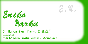 eniko marku business card